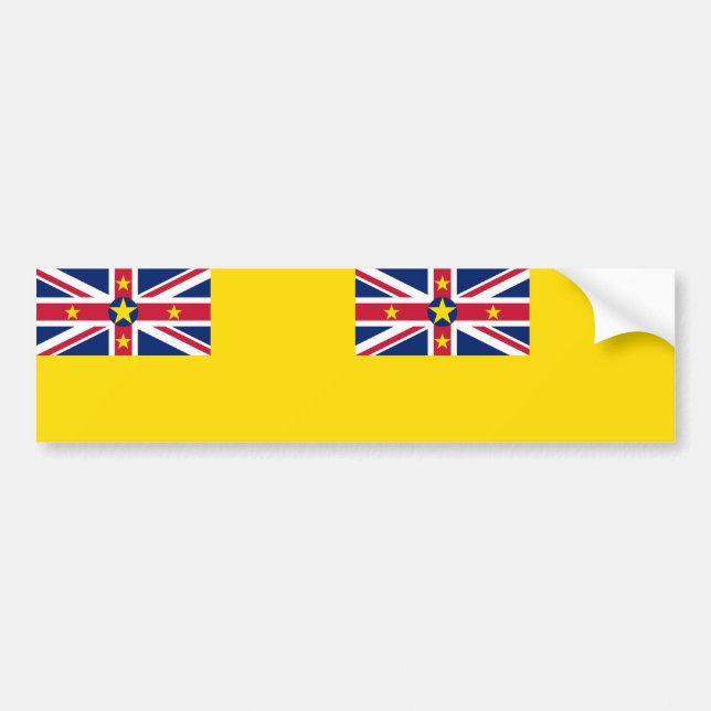 Niue Flag Bumper Sticker (Front)