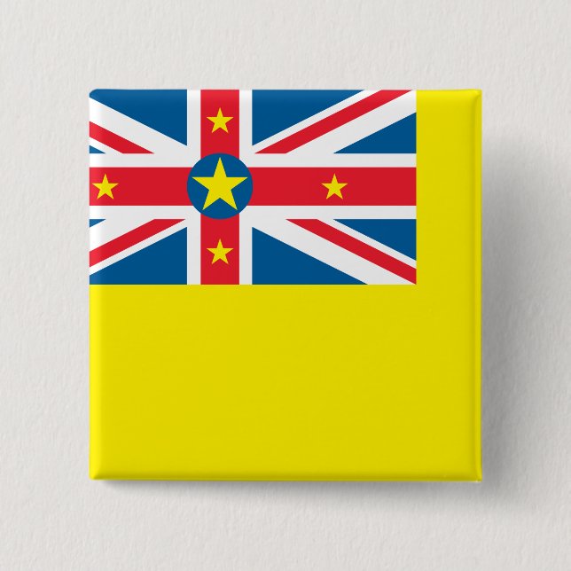 Niue Flag Button (Front)