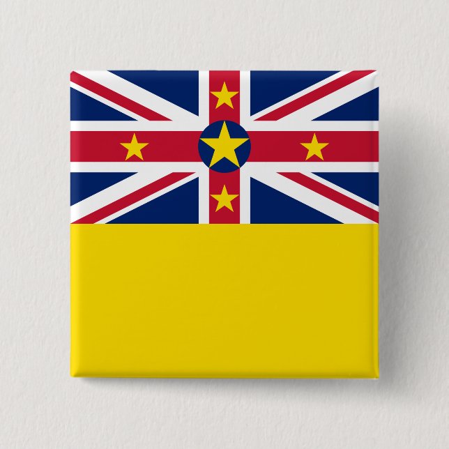 Niue Flag Button (Front)
