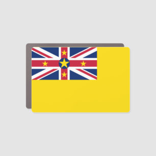 Niue Flag Car Magnet