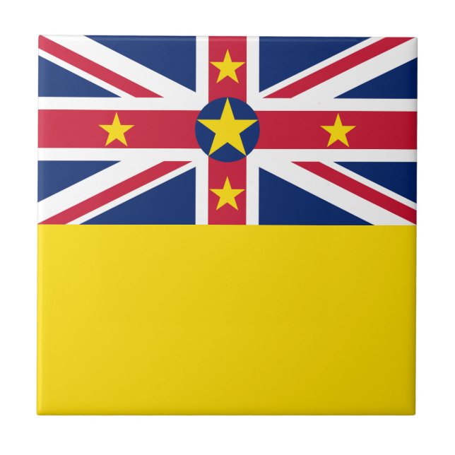 Niue Flag Ceramic Tile (Front)