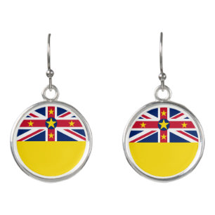 Niue Flag Earrings