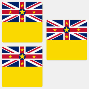 Niue Flag Labels