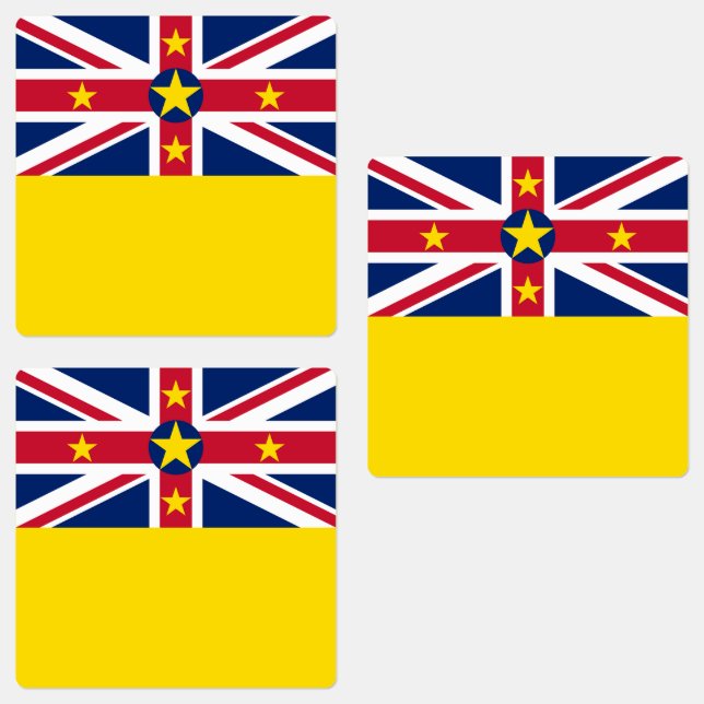 Niue Flag Labels (Group)