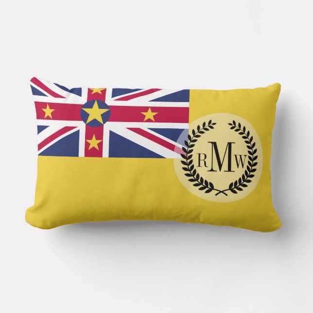 Niue Flag Lumbar Pillow (Front)