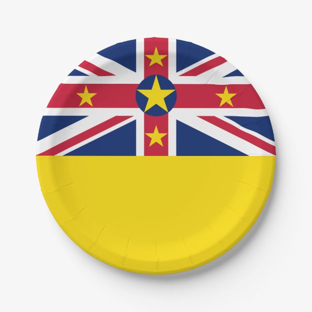 Niue Flag Paper Plates (Front)