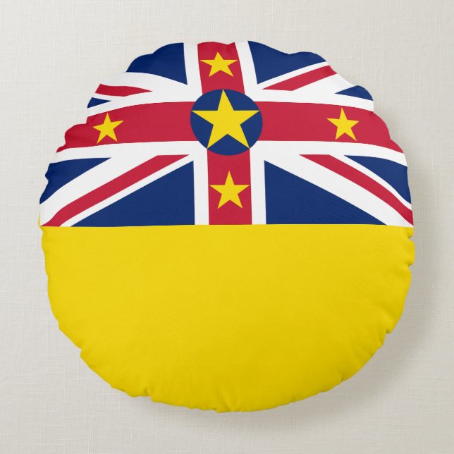 Niue Flag Round Pillow (Front)