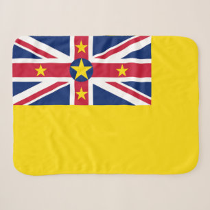 Niue Flag Sherpa Blanket