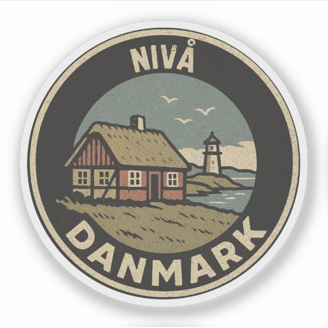 Nivå, Denmark Danmark  Sticker (Front)