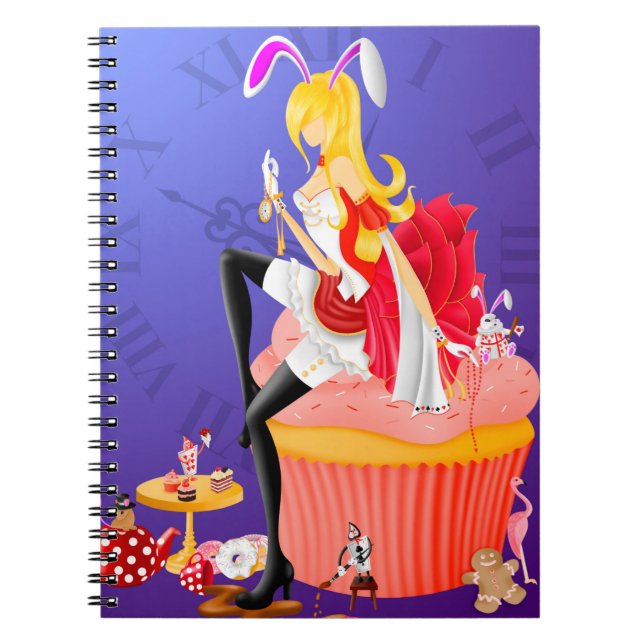 Nivans McTwisp Vintage  wonderland  Notebook (Front)