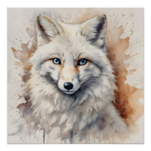 Nix the Arctic Fox Art Poster