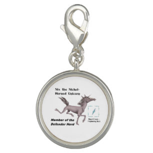 Nix with Herd Info - Round Silver Plated Charm