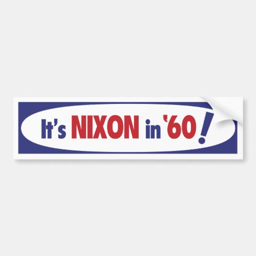 Nixon 1960 Bumper Sticker