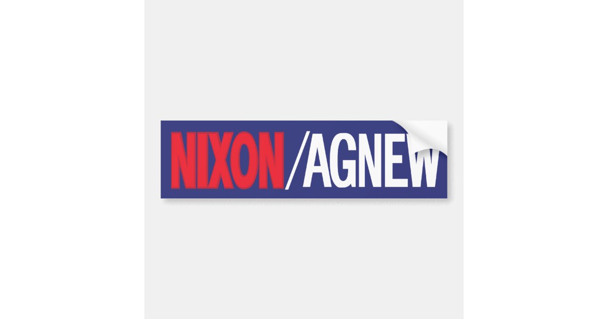 9" NIXON AGNEW LOGO CAR BUMPER  STICKER DECAL VINTAGE LOOK