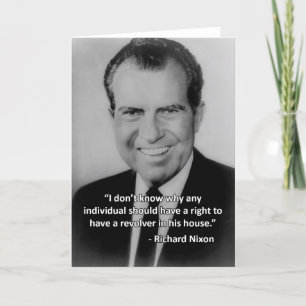Nixon Anti-Gun Greeting Card