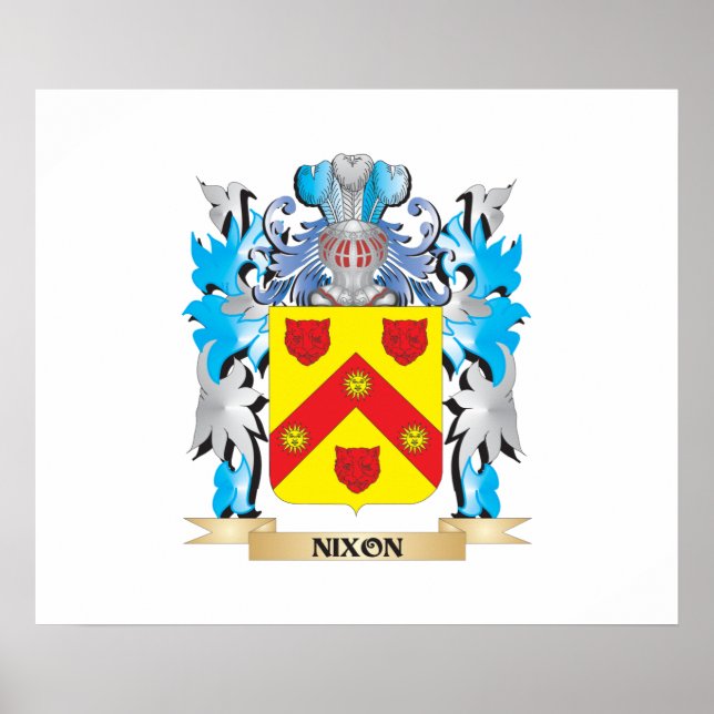 Nixon Coat of Arms - Family Crest Poster (Front)