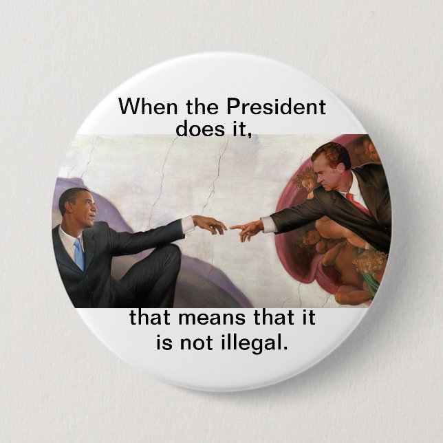 Nixon & Obama: Soul Mates Button (Front)