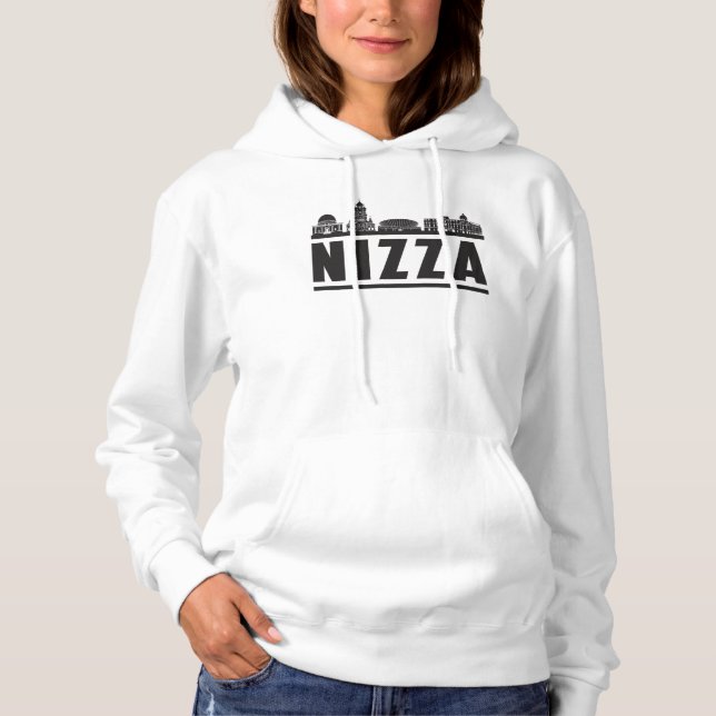 Nizza City Skyline Cityscape Travel Funny Gift Hoodie (Front)
