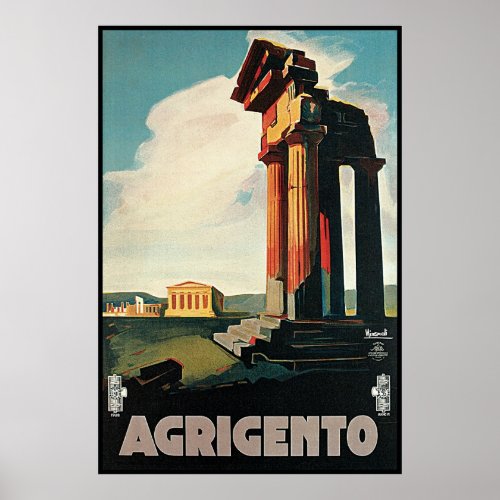 Nizzoli Agrigento Sicily Italy Poster