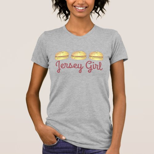 NJ Jersey Girl Pork Roll Breakfast Egg Sandwich T_Shirt