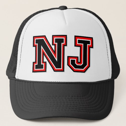 NJ Monogram Trucker Hat