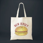NJ New Jersey Pork Roll Breakfast Egg Sandwich Tote Bag<br><div class="desc">Design features an original marker illustration of a delicious New Jersey pork roll "Jersey breakfast" sandwich with fried egg, processed ham and cheese on a roll. This New Jersey-themed design is also available on other products. Lots of additional illustrated state and city designs are also available from this shop! Don't...</div>