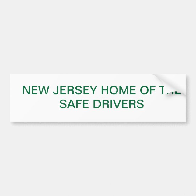 NJ Safe drivers Bumper Sticker (Front)
