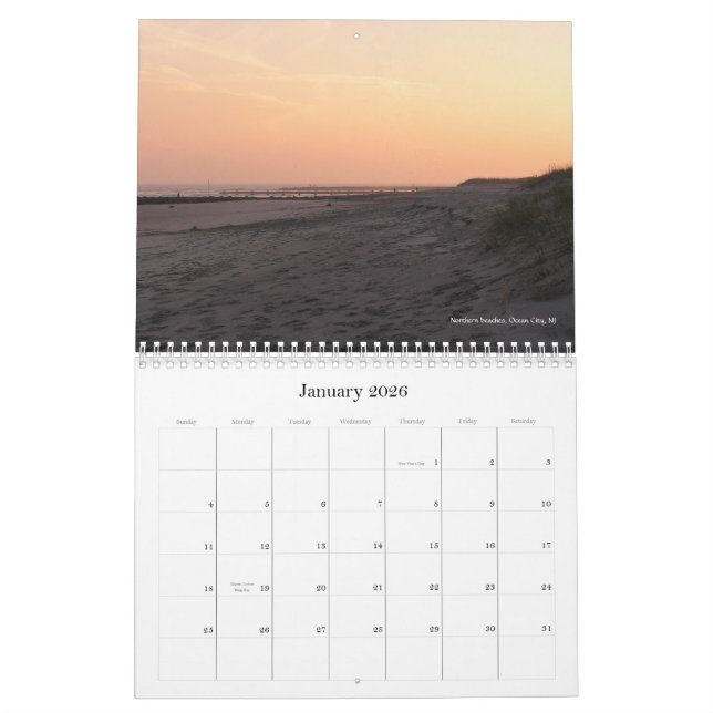 NJ Shore 2011 Calendar (Jan 2026)
