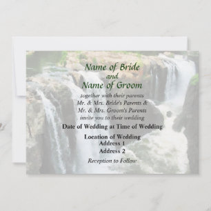 NJ - Waterfall Paterson NJ Wedding Supplies Invitation