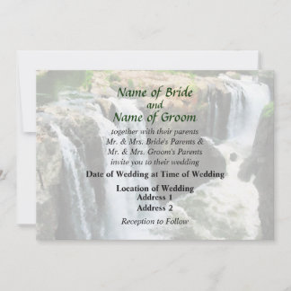 NJ - Waterfall Paterson NJ Wedding Supplies Invitation