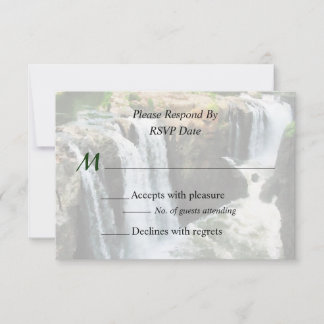 NJ - Waterfall Paterson NJ Wedding Supplies RSVP Card