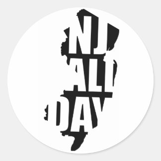 njallday classic round sticker