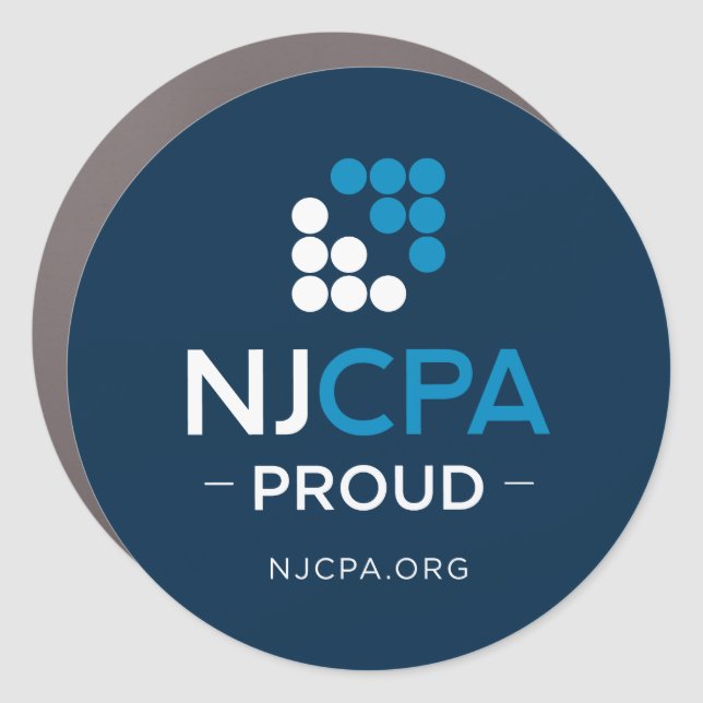 NJCPA Blue Car Magnet - NJCPA PROUD (Front)