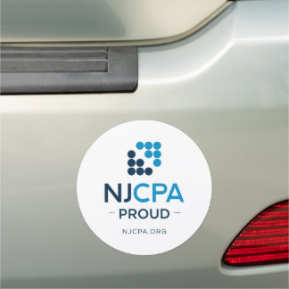 NJCPA Car Magnet - White - NJCPA PROUD