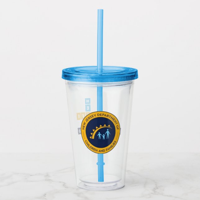 NJDCF "Safe, Healthy, Connected" Acrylic Tumbler (Front)