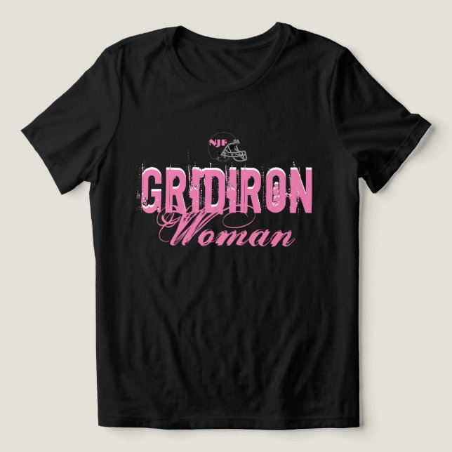 NJF GRIDIRON  Edge Chalk Woman  Tri-Blend Shirt (Design Front)
