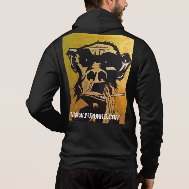 NJPunks Smoking Simian~ Hoodie (Back)