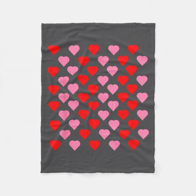 Nk And Red Hearts Lovers Funny Valentine’s Day Hum Fleece Blanket (Front)