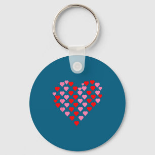 Nk And Red Hearts Lovers Funny Valentine’s Day Hum Keychain