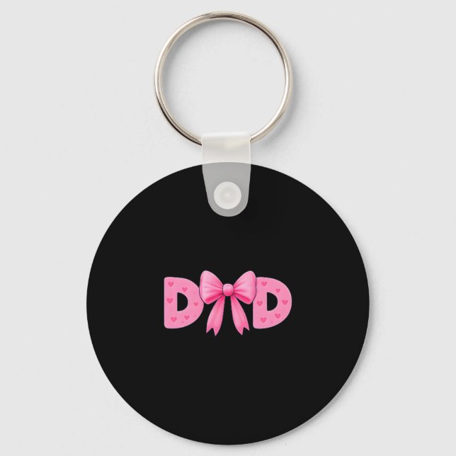 Nk Bow Dad Cket Proud Dad Daughter Matching Father Keychain (Front)