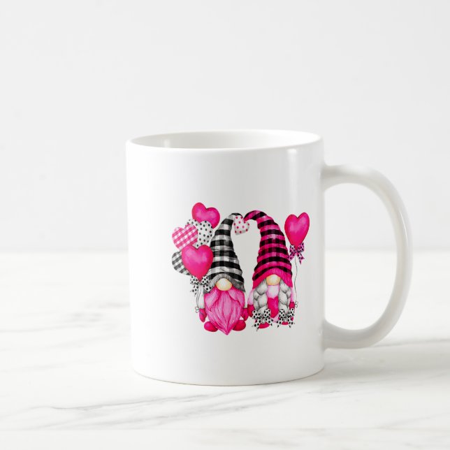 Nk Buffalo Plaid And Heart Balloons Valentines D  Coffee Mug (Right)