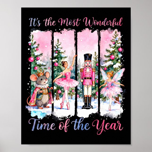 Nk Coquette Bow Nutcracker Friends Snow Globe Chri Poster (Front)