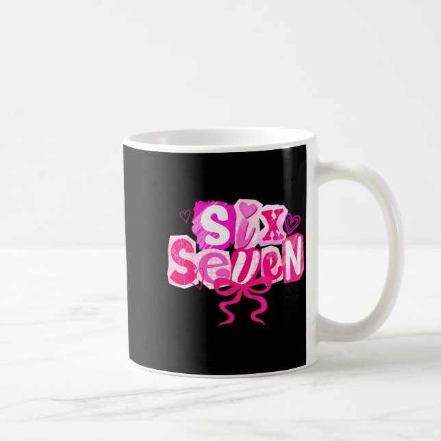 Nk Coquette Valentine Six Seven Bow 6 7 Meme Women Coffee Mug (Right)