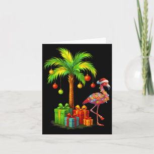 Nk Flamingo Christmas Palm Tree Trocal Xmas  Card