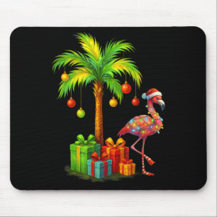 Nk Flamingo Christmas Palm Tree Trocal Xmas Mouse Pad