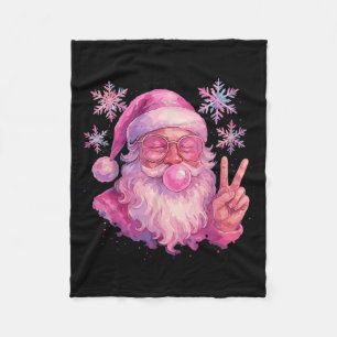 Nk Gum Bubble Blowing Santa Shirt, Vintage Nk Chri Fleece Blanket