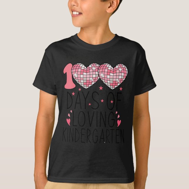 Nk Heart Kindergarten Valentine 100 Days For Girl  T-Shirt (Front)