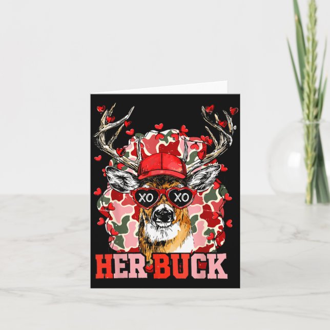Nk Her Buck Camo Deer Hunting Camouflage Matching  Card (Front)