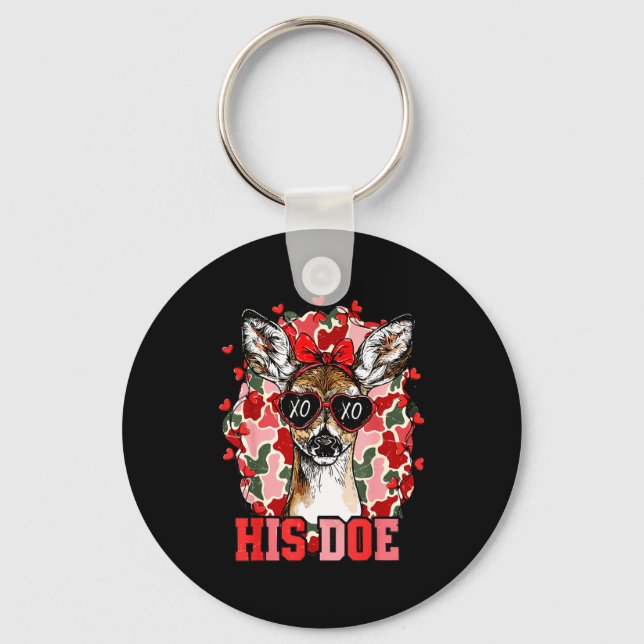 Nk His Doe Camo Deer Hunting Camouflage Matching C Keychain (Front)