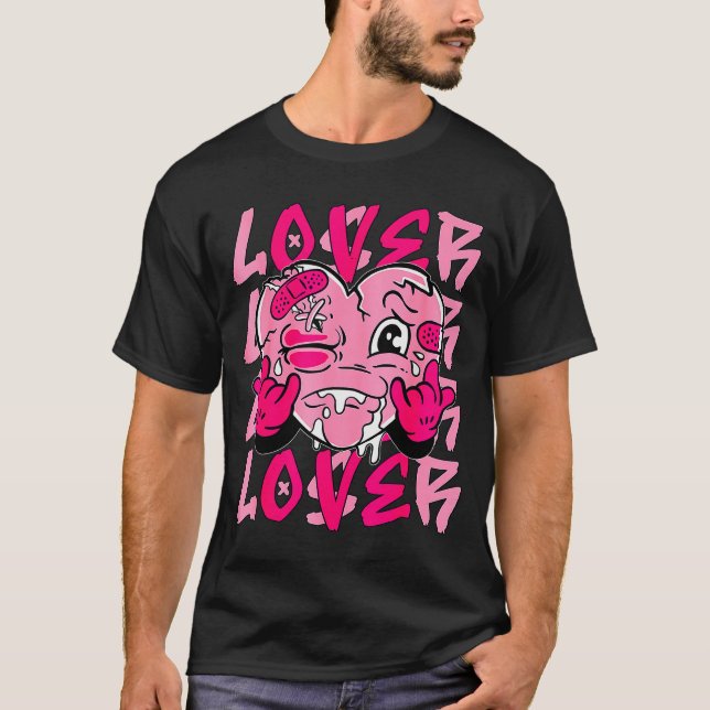 Nk Loser Lover Nk Drip Heart Matching Tee For Men  (Front)